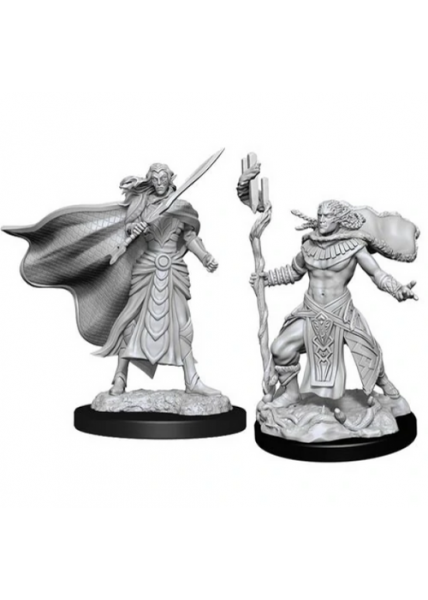 Magic: The Gathering Miniatures: Elf Fighter & Elf Cleric